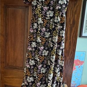 Floral Black maxi dress. Never worn